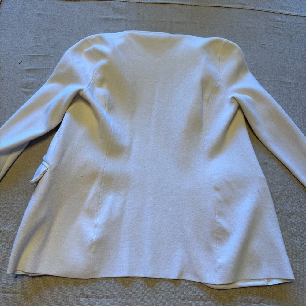 Vintage Lauren Ralph Lauren Women’s Winter Ivory Cotton Knit Blazer - Picture 10 of 10